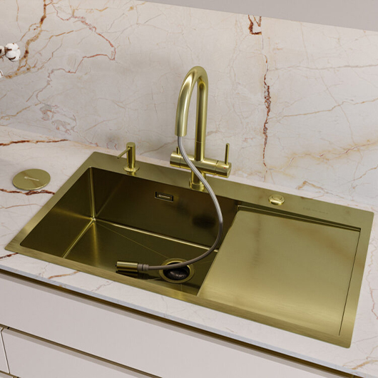 Смеситель для кухни Omoikiri Akita -S LG светлое золото (4994350)