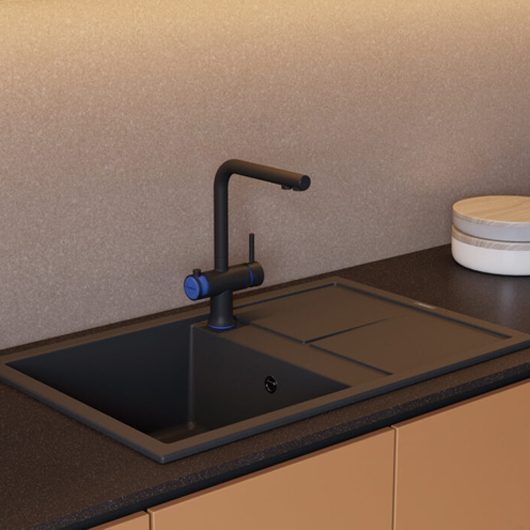 Смеситель для кухни Omoikiri Hotaru GB-IB графит / синий (4994499)