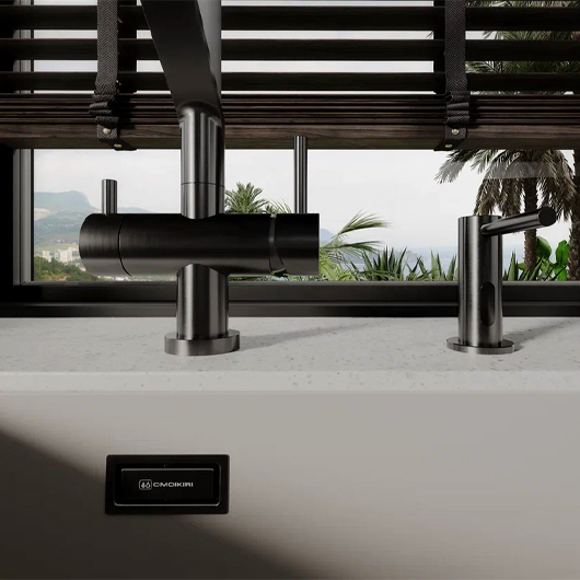 Смеситель для кухни Omoikiri Akeno GM вороненая сталь (4994545)