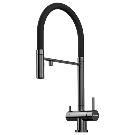 Смеситель для кухни Omoikiri Kanto GM-BL вороненая сталь / черный (4994605)