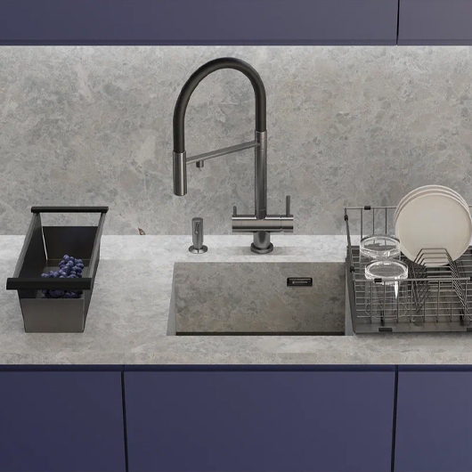 Смеситель для кухни Omoikiri Kanto GM-BL вороненая сталь / черный (4994605)