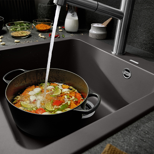 Мойка кухонная Blanco Naya 5 527310 (вулканический серый, 515х510 мм)