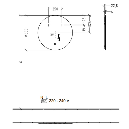 Зеркало Villeroy & Boch More to See Lite A4786500 (650 мм)
