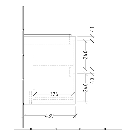 Тумба под раковину Villeroy & Boch Skyla C79600RK Stone Oak (772х439 мм)