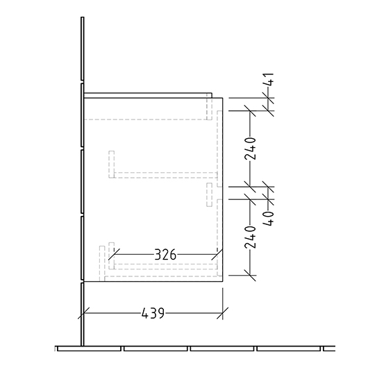 Тумба под раковину Villeroy & Boch Skyla C79900VR Graphite (972х439 мм)