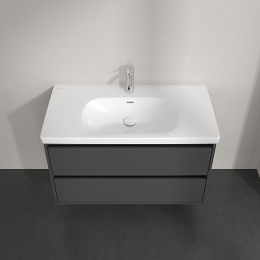 Тумба под раковину Villeroy & Boch Skyla C79900VR Graphite (972х439 мм)