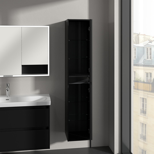 Шкаф-пенал Villeroy & Boch Skyla C80101VL Volcano Black (350х1700 мм, петли справа)