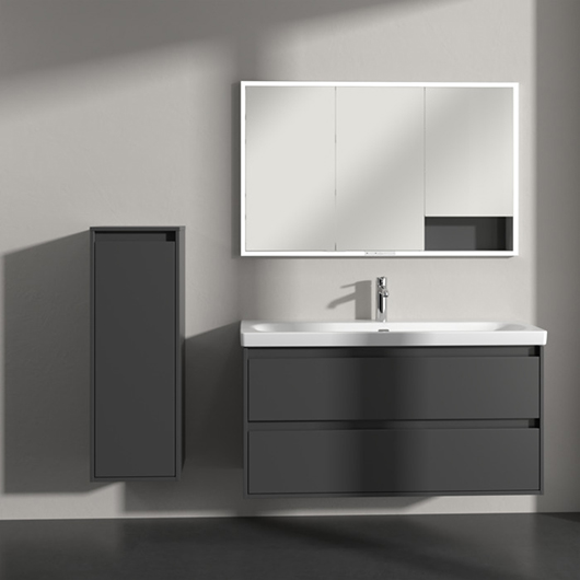 Шкаф боковой Villeroy&Boch Skyla C80200VR Graphite (350х1000 мм, петли слева)