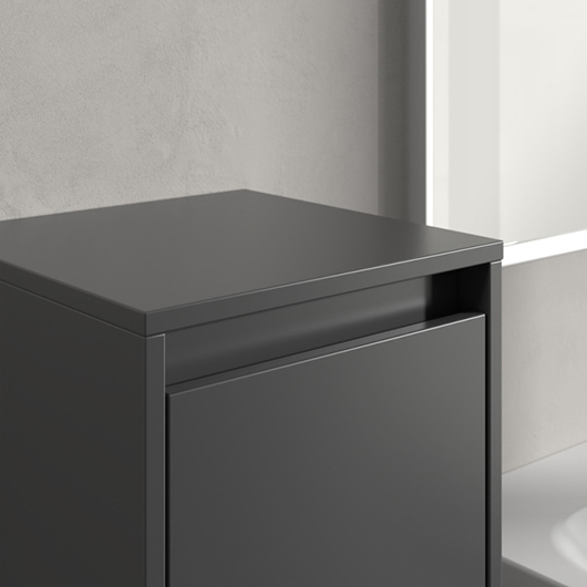 Шкаф боковой Villeroy&Boch Skyla C80200VR Graphite (350х1000 мм, петли слева)