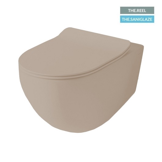 Чаша подвесного унитаза ArtCeram File 2.0 The.Reel FLV006 41 00 безободковая (Bown Matera Matt), TornadoFlush, с покрытием Saniglaze