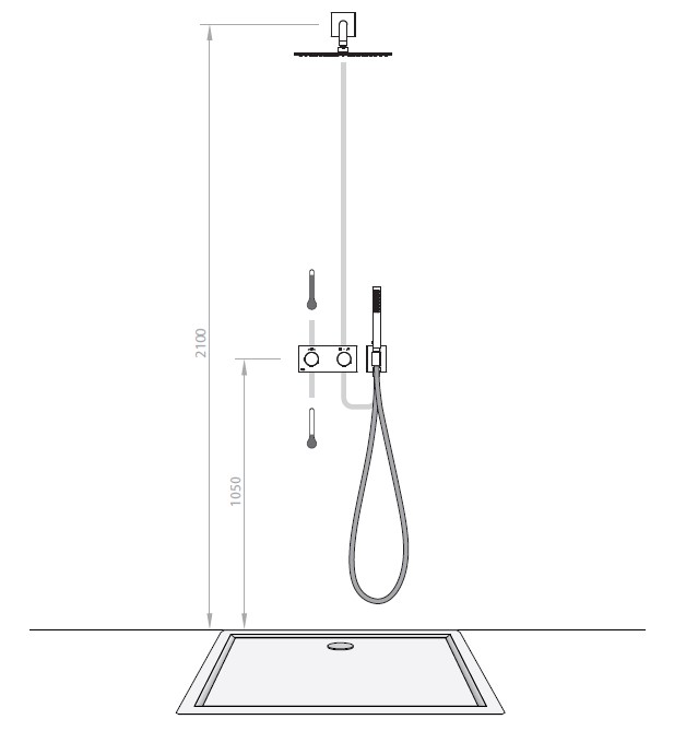 Душевая система TRES B-System 30735204 (хром)