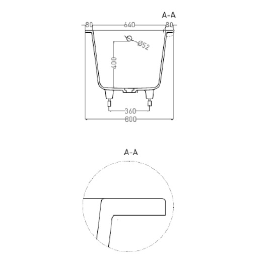 Ванна Salini Lofo UM12312 (1800х800 мм)