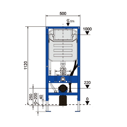 Инсталляция для подвесного унитаза-биде Villeroy & Boch Supreo V9944800