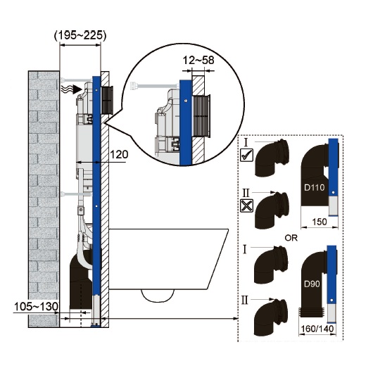 Инсталляция для подвесного унитаза-биде Villeroy & Boch Supreo V9944800