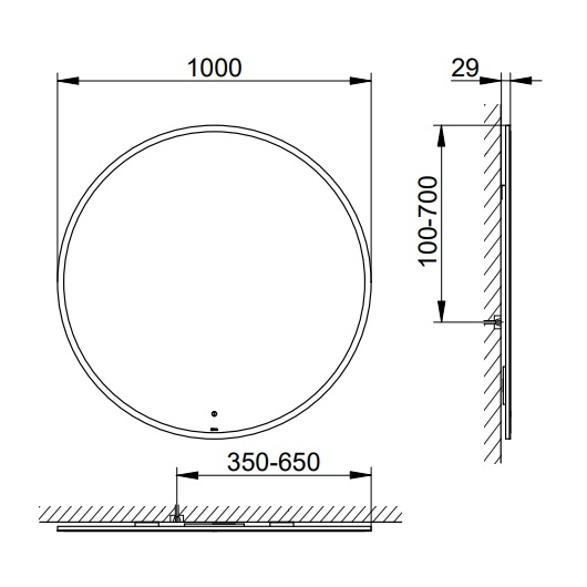 Зеркало Keuco 07833001000 (1000мм, 07833 001000)