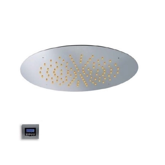 Верхний душ TRES Showers Cromotherapy 134960 потолочный (Ø 380 мм, хром)