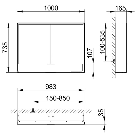 Зеркальный шкаф Keuco Royal Lumos 14304171304 (1000х735 мм, 14304 171304)