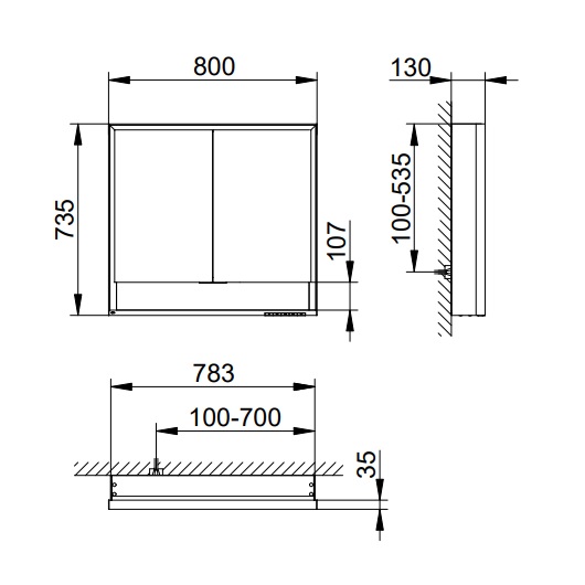 Зеркальный шкаф Keuco Royal Lumos 14322171301 (800х735 мм, 14322171301)