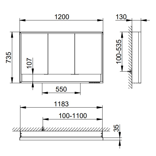 Зеркальный шкаф Keuco Royal Lumos 14325171301 (1200х735 мм, 14325 171301)