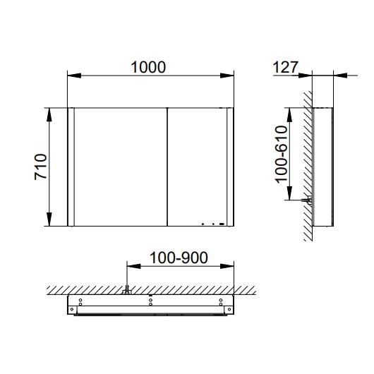 Зеркальный шкаф Keuco Somaris 14503002201 (1000х710мм, 14503 002201)