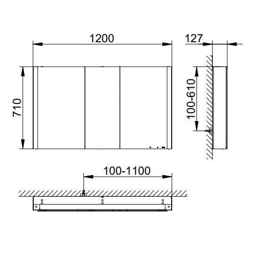 Зеркальный шкаф Keuco Somaris 14504003101 (1200х710мм, 14504 003101)
