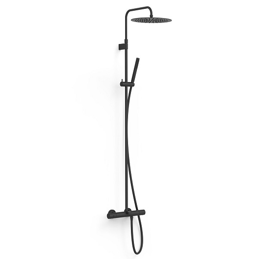 Душевая система TRES Tresmostatic 19031202NM (черный матовый)