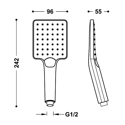 Ручной душ TRES Showers Eco-Drop 29963113 (хром)