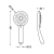 Ручной душ TRES Showers R110 29974901 (хром)