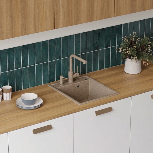 Смеситель для кухни Omoikiri Nakagawa SA-P бежевый (4974309)