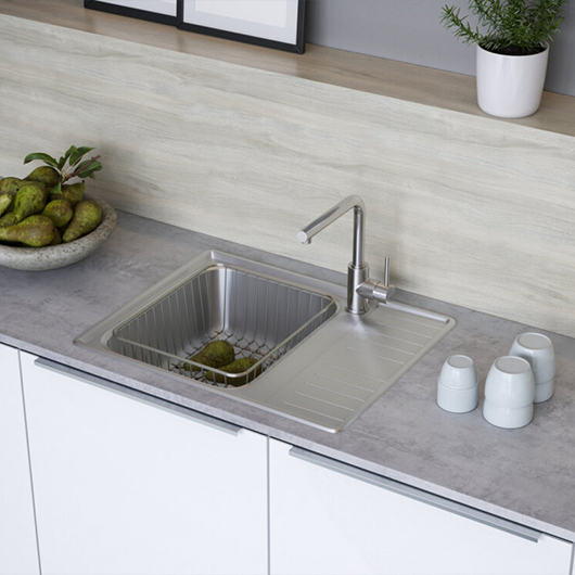 Смеситель для кухни Omoikiri Nakagawa BN нержавеющая сталь (4994319)