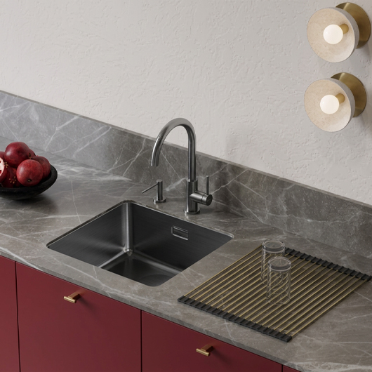 Смеситель для кухни Omoikiri Shinagawa Slim BN нержавеющая сталь (4994516)