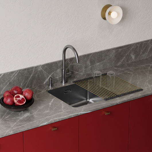 Смеситель для кухни Omoikiri Shinagawa Slim BN нержавеющая сталь (4994516)