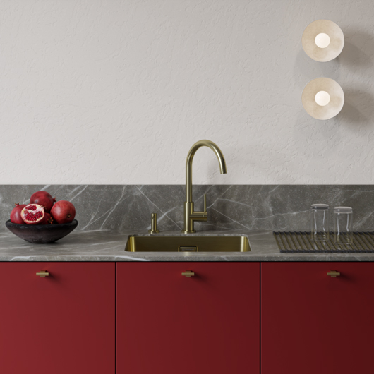 Смеситель для кухни Omoikiri Shinagawa Slim LG светлое золото (4994518)