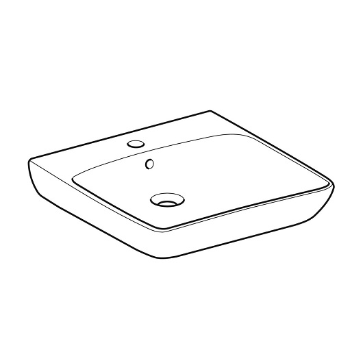 Раковина Geberit Selnova Comfort 500.292.01.1 (650х550 мм) для инвалидов-колясочников