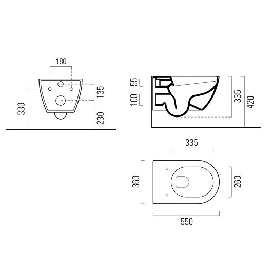 Чаша подвесного унитаза GSI Pura Rimless 8815FR511 безободковая, Swirflush 2.0, белая