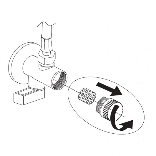 Угловой вентиль с фильтром TRES 9134525 (хром)