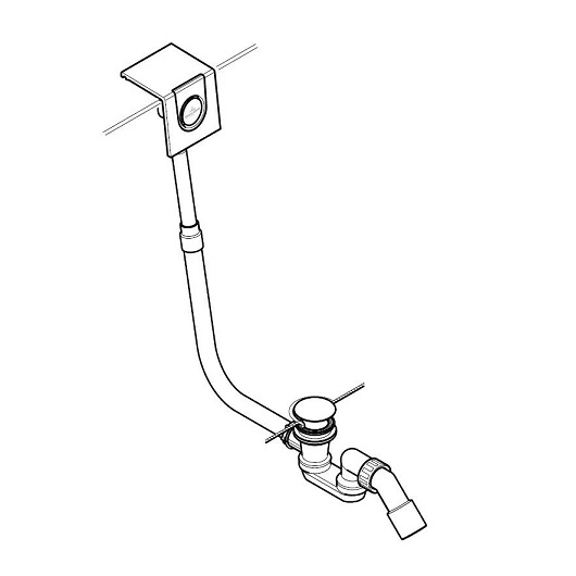 Слив-перелив для ванны Villeroy & Boch Oberon 2.0 UPWAS0006 хром/белый