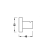 Крючок одинарный TRES Square 10723620AC (сталь)