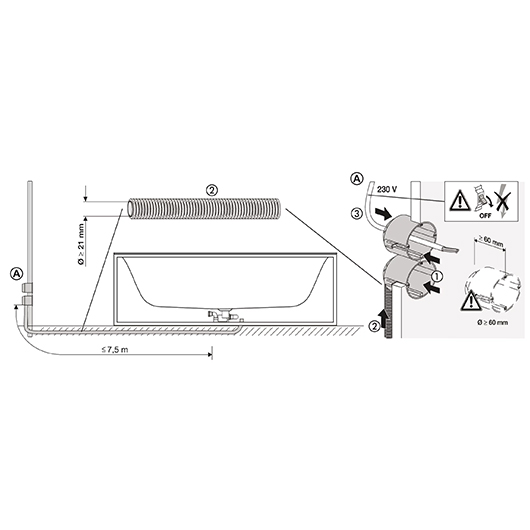 Слив-перелив для ванны Bette Sensory B631-000 (белый)