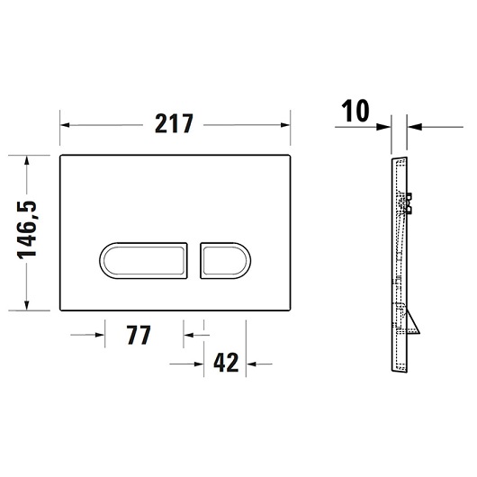 Клавиша смыва Duravit DuraSystem A1 WD5008021000 (хром)
