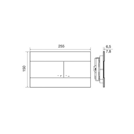 Клавиша смыва Duravit DuraSystem Beta 140 WD5140070000/WF5140043010 (нержавеющая сталь)