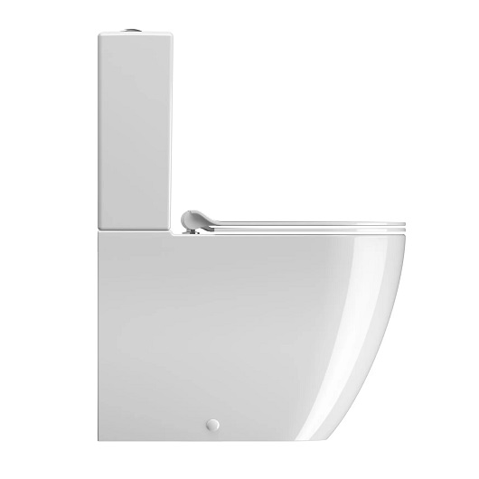 Чаша напольного унитаза с бачком GSI Pura Rimless 8806F11/8691BS11 безободковая, Swirflush, белая