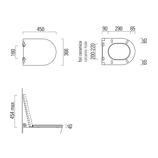 Сиденье с крышкой для унитаза GSI MS86CN11 (SoftClose)