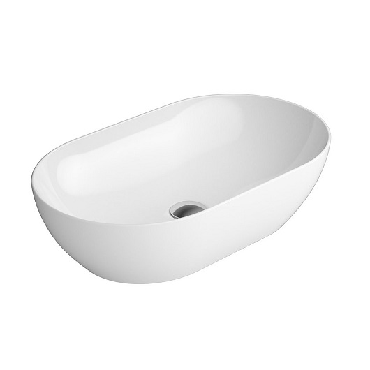 Раковина накладная GSI Pura 883411 (600х370 мм) белая