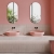 Раковина накладная GSI Pura 8842PVC24 (600х420 мм) Blush Matt, с донным клапаном