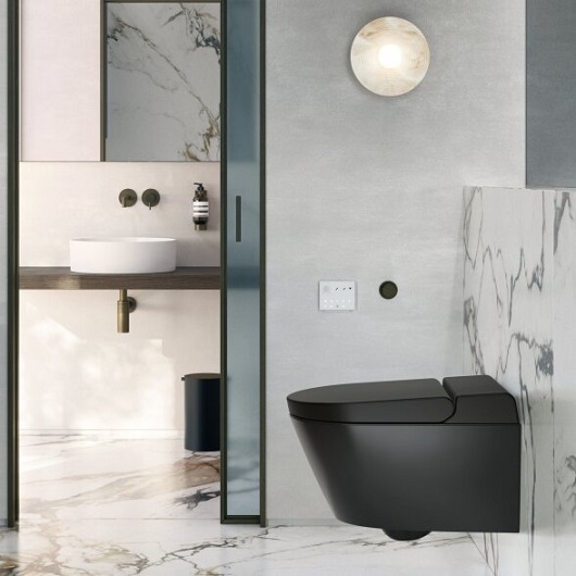 Унитаз-биде подвесной GSI WClean 7418K26 Swirflush (черный матовый)