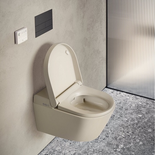 Унитаз-биде подвесной GSI WClean 7418K08 Swirflush (бежевый матовый)