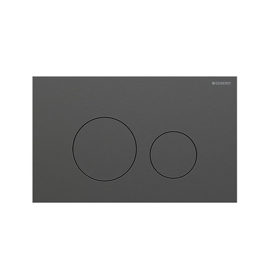 Смывная клавиша Geberit Sigma40 Round 115.628.QD.1 (брашированный черный хром, с легкоочищаемой поверхностью)