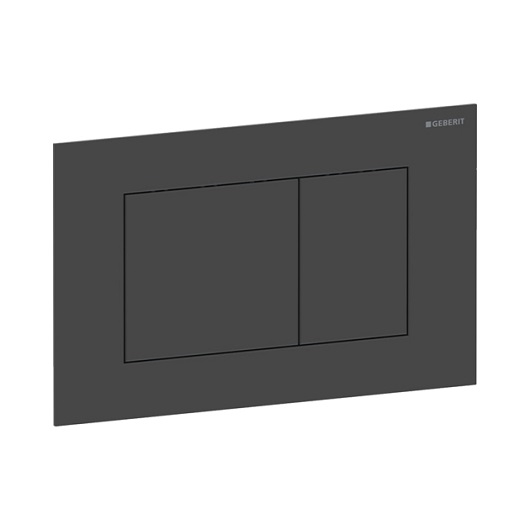 Смывная клавиша Geberit Sigma40 Square 115.629.14.1 (черный матовый, с легкоочищаемым покрытием)