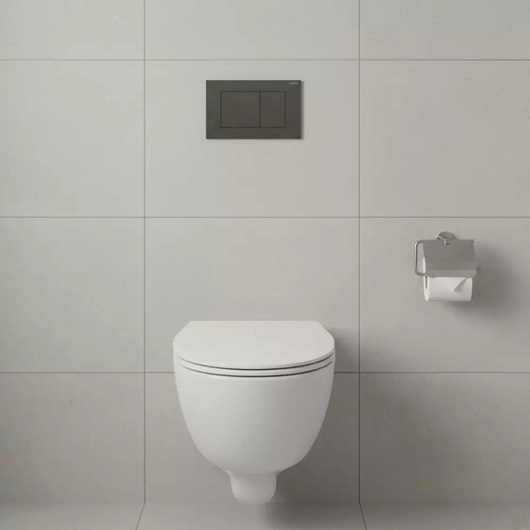Смывная клавиша Geberit Sigma40 Square 115.629.QD.1 (брашированный черный хром, с легкоочищаемой поверхностью)